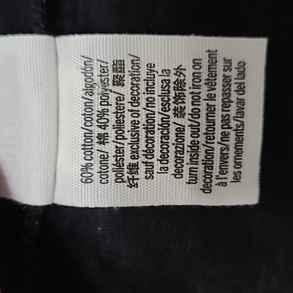 PINK Victoria's Secret Black Top with Silver Logo & Dots size Medium - Picture 4 of 6